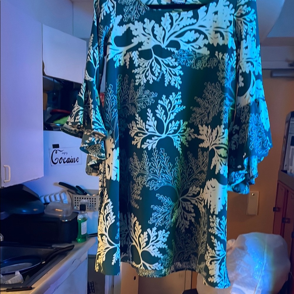 Manuhealii Blue and Black Boxy Blouse